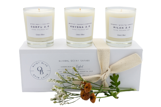 Set of 3x Small Candles in Gift Box