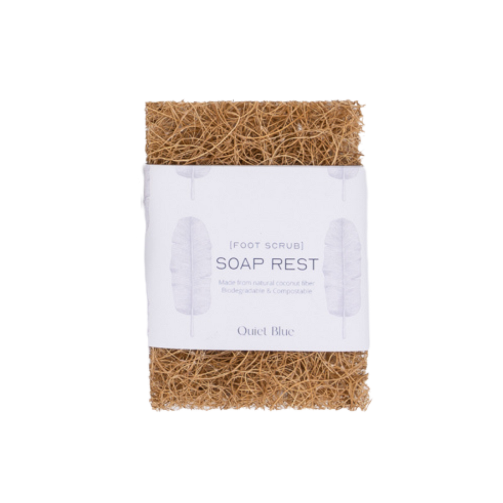 Coconut soap rest, soap saver & foot scrub